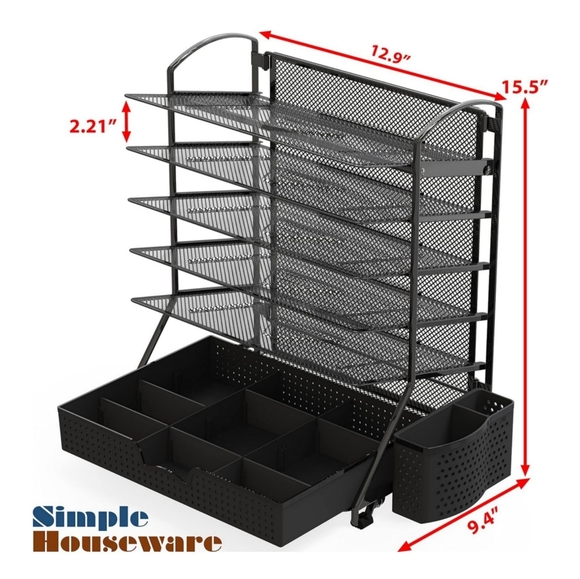 6 Tier Document Tray With Drawers - Picture 5 of 16